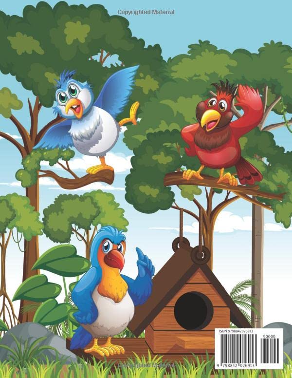 Songbirds Coloring Book: The Ballad of Songbirds and Snakes Book. Songbirds Coloring Book With Beautiful Songbirds, Hummingbirds, Eagle and More For Stress Relief Majosta