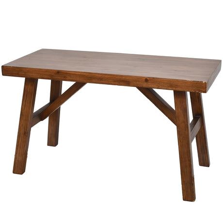 Handcrafted Solid Wood Bench, 30" - Farmhouse-Style Entryway Seating for Living & Dining Room, Rustic Design, Natural Finish SwallowLiving