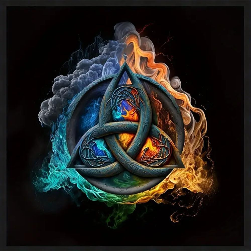 Diosedyer Religious Celtic Knot Design Diamond Painting Kits for Adults,Full Drill Diamond Art Kits for Beginners, 5D DIY Diamond Dots Paintings, Diamonds Pictures Crafts Home Decor 11.8x11.8 inch Diosedyer