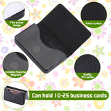 ZUYYON 2 Pcs Sublimation Blank Business Card Holder PU Leather Name Card Case Pocket Heat Transfer Blank Card Carrier Case Wallet with Magnetic Shut for Men Women ZUYYON