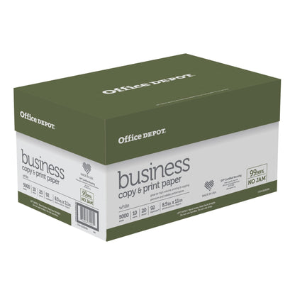 Office Depot® Brand Business Multi-Use Printer & Copier Paper, Letter Size (8 1/2" x 11"), 5000 Total Sheets, 92 (U.S.)