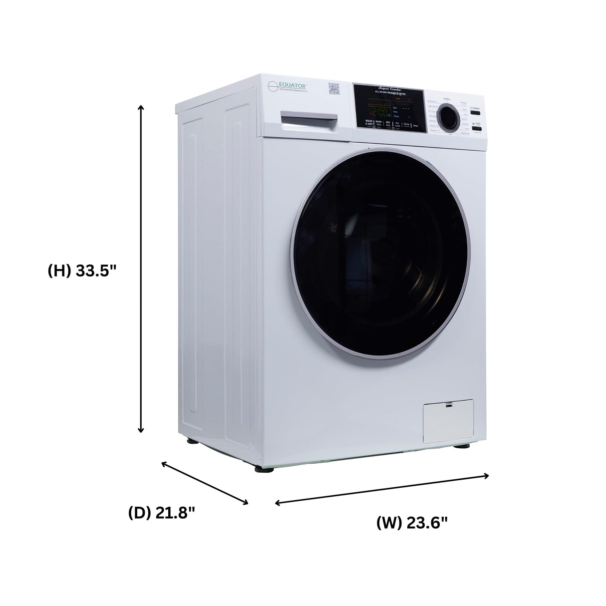 All-in-one Washer Dryer Ventless FULLY BUILTIN 0-CLEARANCE 1.62cf/15lbs 110V 1400RPM Equator Equator Advanced Appliances