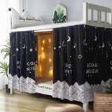 haozaikeji Dorm Bunk Bed Curtains Privacy Bed Drapes Bottom Bunk Bed Curtain Blackout Bed Canopy Dustproof Loft Bed Curtains Shading Bedding for Single Sleeper Dorm Bedroom haozaikeji