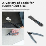 Creality Official 3D Printer Tools Kit, 74 Pcs in 1 3D Printing Tool Wrap Kit Assembly/Removal/Finishing/Deburring/Filament Cutting Tool with Nozzle Cleaning Kit for All FDM Printers Creality