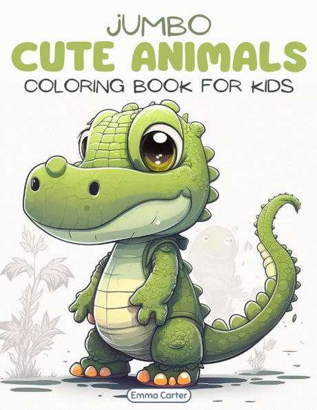 Jumbo Cute Animals Coloring Book for Kids (Cute Animal Coloring Books By Emma Carter) WoodArtSupply