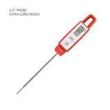 Lavatools PT09 Super-Quick Commercial Grade Digital Thermometer for Cooking, Meat, Candy, Candle, Liquid, Oil, 4.5" Compact Probe, Splash Proof, °C/°F Toggle, Hold Function - Sambal Lavatools