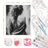 Easy Paint by Numbers Kit for Adults Beginner, People Adult Paint by Number Kits on Canvas, DIY Painting with Numbers for Adults, Acrylic Simple Oil Paints by Number Kits for Home Wall Decor 16x20 In BYGFHLYW