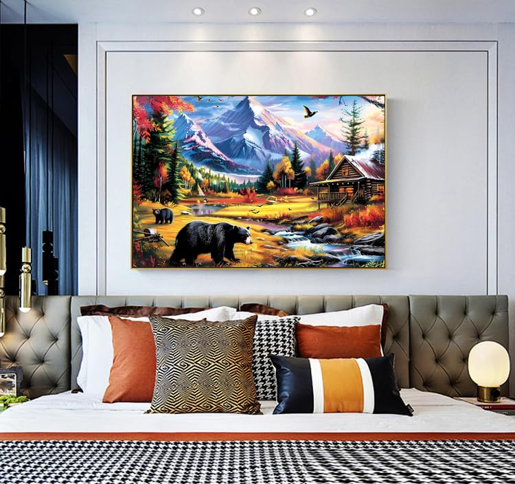 GXGLLPZBY DIY Landscape Diamond Art Kits, 5D Mountain Nature Theme Diamond Painting for Beginners Adults, Paint by Diamonds Dot Gem Art Kits, Home Wall Decor 11.8x15.8in GXGLLPZBY