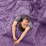 Ultra Soft Wrinkle-Free Microfiber Paisley Queen Sheet Set, Breathable Boho Bed Sheet Set – 16" Deep Pocket Fitted Sheet, Flat Sheet & 4 Pillowcases, Juegos de Sábanas, OEKO-TEX - Purple LDC LUX DECOR COLLECTION