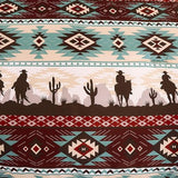 Chezmoi Collection Dune 7-Piece Southwestern Cowboys Aztec Comforter Set - Multicolor Teal Brown Beige Tan Red Printed Washed Microfiber Bedding, Oversized King Chezmoi Collection