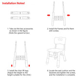 WHY TOYS Adjustable Kid Chairs Indoor 3 Level Adjustable Suitable for Children Age 2-6. Maximum load-bearing 220LBS Suitable for Family Classroom and Nursery Child Seat Set (2-Pack-Beige) WHY TOYS
