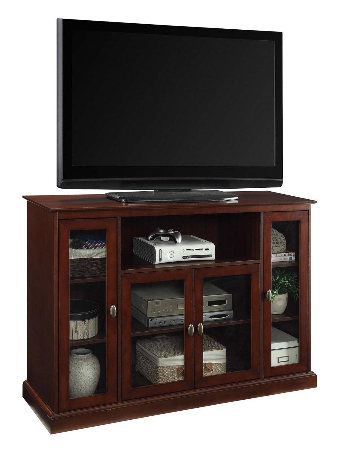 Convenience Concepts Summit Highboy 60 inch TV Stand with Storage Cabinets and Shelves, Espresso Convenience Concepts
