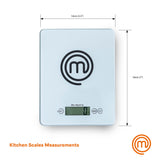 MasterChef Digital Food Scale Grams and Ounces for Kitchen, Portable Food Weight Scale with LCD Display for Baking & Cooking, Tempered Glass Scales, Weighing Precision of 0.1oz, 11lb Weight Capacity MasterChef