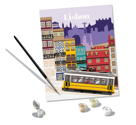 Ravensburger Relax CreArt Lisbon Paint by Numbers Kit | Perfect DIY Art Gift for Adults, Stress Relief, and Creative Hobby Ravensburger