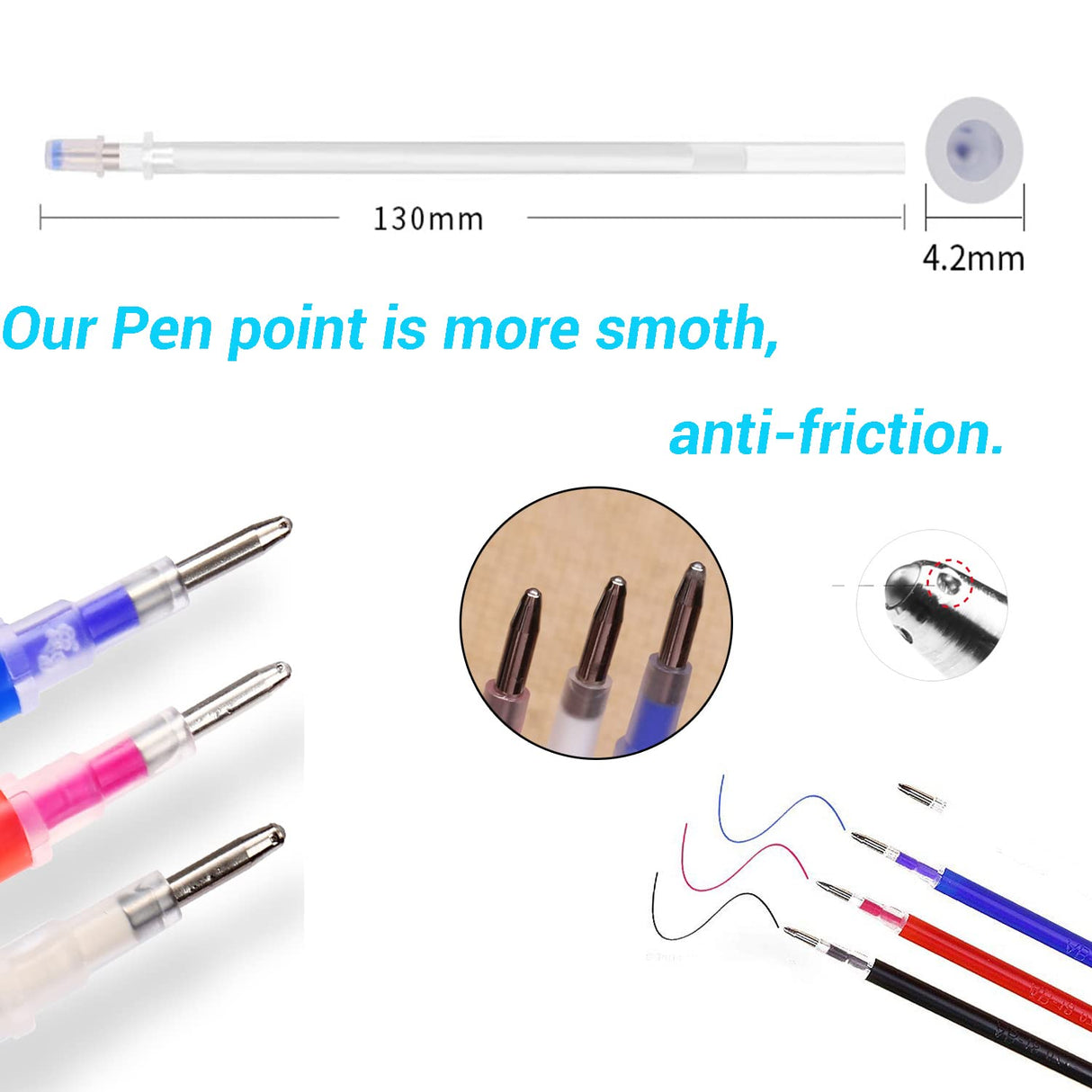 Heat Erasable Fabric White Marking Pens with 20 Refills for Tailors Sewing and Quilting Dressmaking, White Heat Erase Pens of Fabrics. iHMeiju