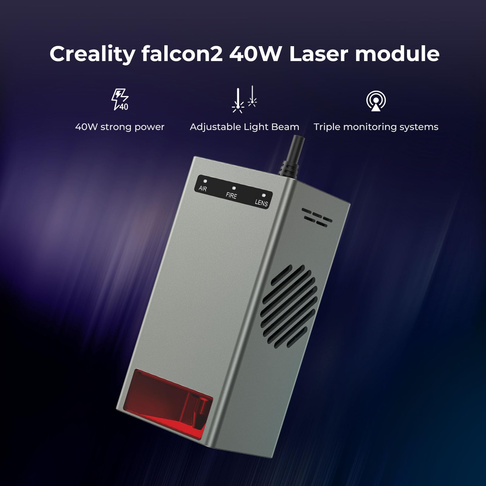 Creality 40W Laser Module Kit, 240000mW Optical Power Laser Engraver Module with Power Adapter Goggles for Laser Engraving Cutting Machine Creality Falcon2 Series - WoodArtSupply