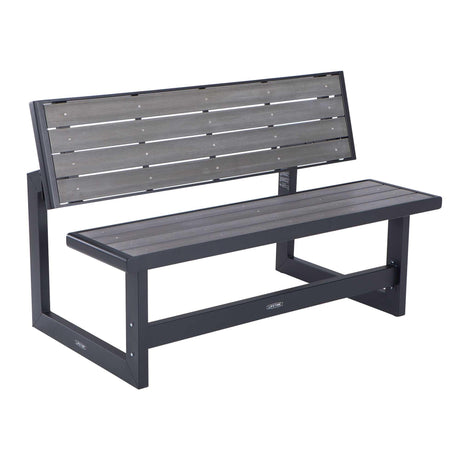 LIFETIME 60253 Outdoor Convertible Bench, 55 Inch, Harbor Gray Lifetime