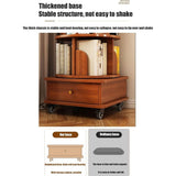 Angel Sar Modern 6 Tier Rotating Bookshelf with Drawer & Wheels, 360° Spinning Corner Bookcase for Small Spaces, Tall Storage Shelf for Bedroom, Living Room, or Office, Walnut Angel Sar