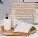 DeziWood Wooden Tray for Decor, Small Wood Serving Tray, Rustic Wood Decorative Tray, Farmhouse Candle Holder Decorative Tray for Home Decor, 13x9.8x1.5 Inch DeziWood