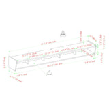 Walker Edison Zee Modern Floating Mounted Minimalist Stand for TVs up to 70 Inches, 65 Inch, Solid Black Walker Edison