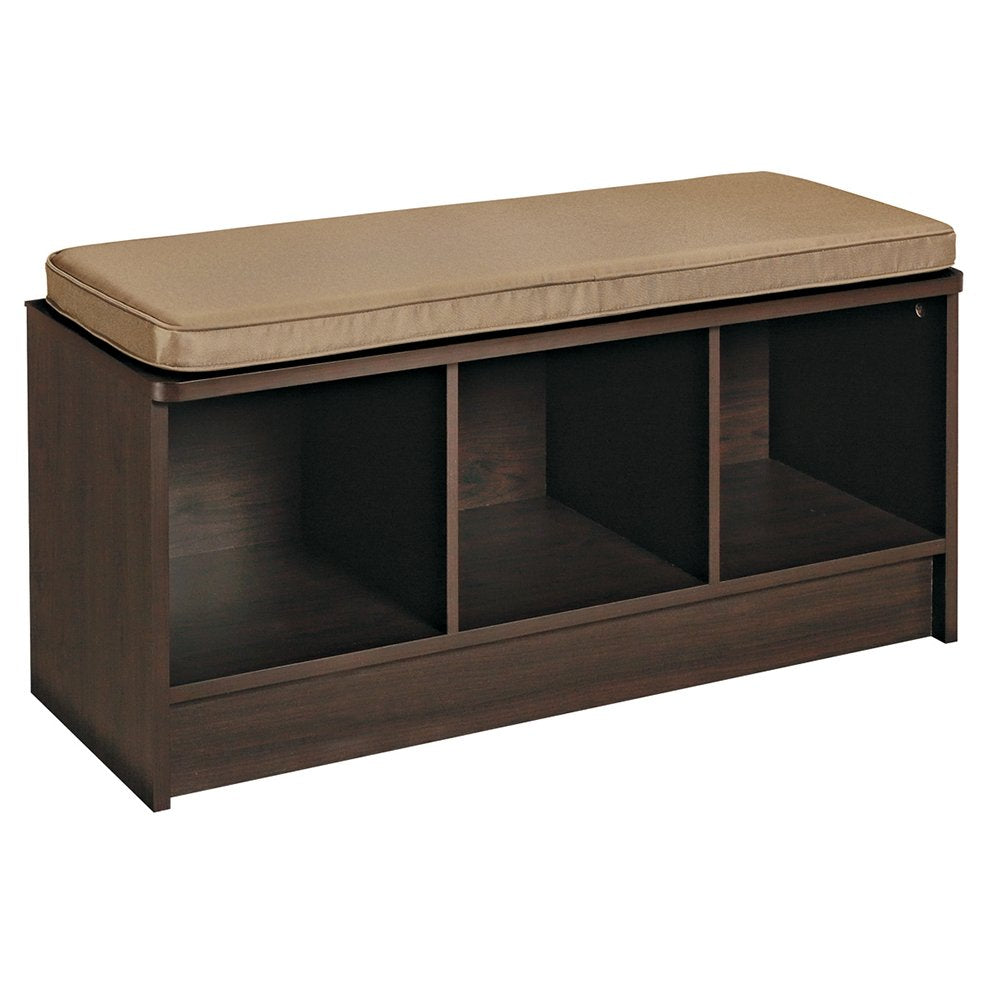 ClosetMaid 1570 Cubeicals 3-Cube Storage Bench, 14.01"D x 35.27"W x 18.5"H, Espresso ClosetMaid