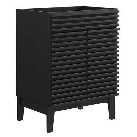 Modway Render Bathroom Vanity Cabinet in Black - Sink Basin Not Included Modway