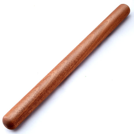 Aisoso French Rolling Pin, 17.7 Inches Wood Rolling Pin for Baking Extra Long Thickened, Classic Wooden Dough Roller for Fondant Pizza Pie Crust Cookie Pastry, Essential Kitchen Utensil, Brown Aisoso