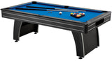 Fat Cat by GLD PRODUCTS Tucson 7’ Pool Table with Automatic Ball Return, Electric Blue Playing Surface & Included Billiard Accessories to Play Out of The Boxington 9 ft. Allendale Collection Shuffleboard Table Fat Cat by GLD PRODUCTS