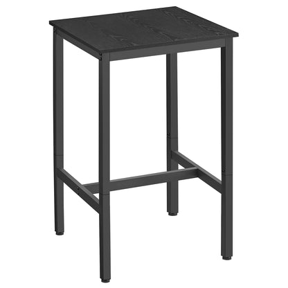 VASAGLE Compact High Top Bar Table - Stylish Ebony Black Cocktail Table for Small Spaces