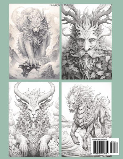 Fabulous Fierce Fantasy Creatures A Coloring Book For Daring Older Boys and Girls: Mythical Creatures, Fantasy Animals, Dragons, and Other Imaginary Beasts