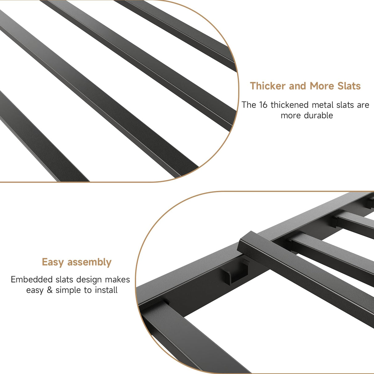 Bunk Bed Twin Over Twin, Metal Bunk Beds with Power Outlets & Desk, Heavy-Duty Bunkbeds Frame with Safety Guardrail & Ladders, Upper Bed with Storage Rack, No Box Spring Needed, for Juniors, Black ONBRILL