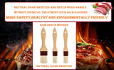 Basting Brush-Pastry Brush,Oil Brush for Cooking,Boar Bristles BBQ Brushes for Grill,Beech Wooden Handle Food Brush for Baking/Spreading Marinade/Sauce/Butter/Egg/Kitchen Baster Brushes(1.5 1 inch) NXRACSH