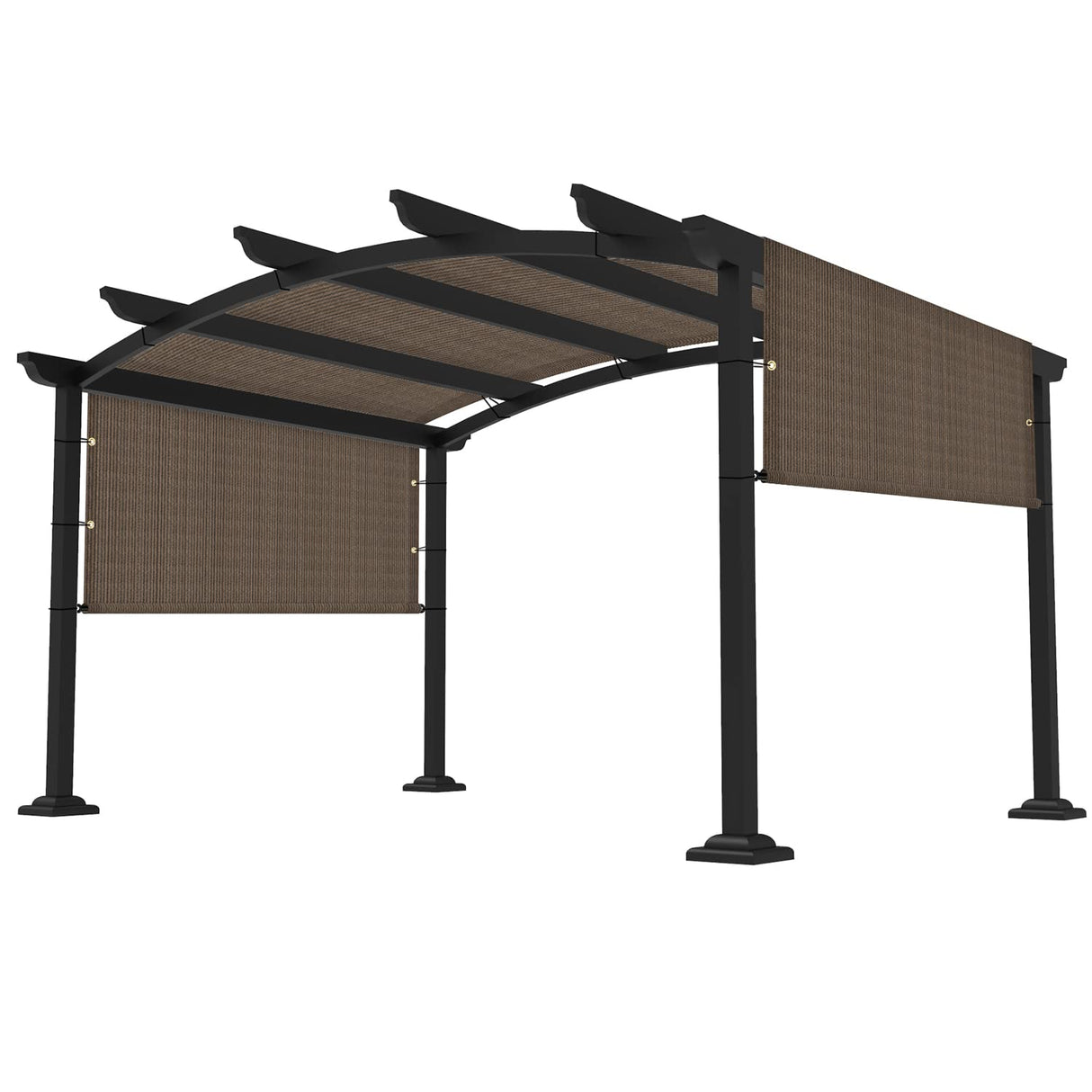 FLORALEAF 10'×12' Pergola Shade Cover Universal Replacement Canopy for Patio Porch Backyard Gazebo Outdoor with Grommets Weighted Rods FLORALEAF