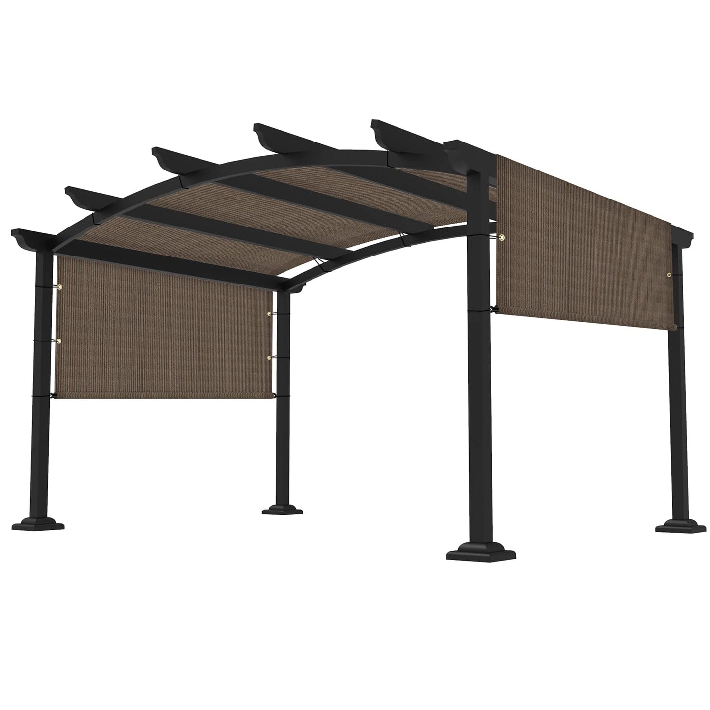 FLORALEAF 10'×12' Pergola Shade Cover Universal Replacement Canopy for Patio Porch Backyard Gazebo Outdoor with Grommets Weighted Rods