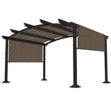 FLORALEAF Pergola Shade Cover 8'×12' Universal Replacement Canopy for Outdoor Patio Porch Backyard Gazebo with Grommets Weighted Rods FLORALEAF