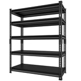 SDXYSTCE Garage Shelving Heavy Duty 2500LBS Loads, 48" W Adjustable Garage Storage Shelves, 5-Tier Metal Shelving Units and Storage, Industrial Utility Shelf, 48" Wx18 Dx78 H,Black SDXYSTCE