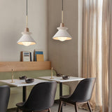 OROILUPU 9.4'' Concrete Pendant Lights Kitchen Island Hanging Lights Unique Pinecone Lampshade Industrial Chandelier Nordic Cement Pendant Light for Dining Room,Bedside,Kitchen,Hallway,1Pcs,White OROILUPU