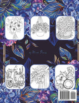 Flowers: Stress Relief Coloring Book for Adults and Teens WoodArtSupply