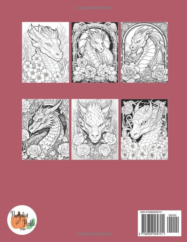 Devine Dragons: 60 Enchanted Illustrations to Color for Adults, Teens, and Tweens Lindesa