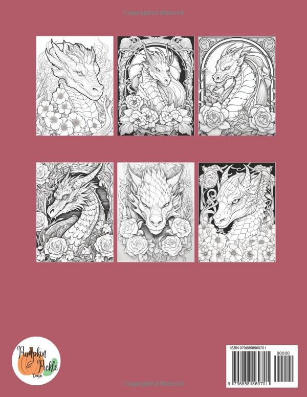 Devine Dragons: 60 Enchanted Illustrations to Color for Adults, Teens, and Tweens