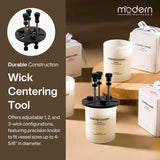 Adjustable Candle Wick Centering Tool – 3-Wick Holder for Candle Making Kit – Wick Setter Tool, Wick Placement Device, Candle DIY Accessory – Handmade in USA Modern Wayfarer