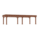 VEIKOU 12x20 FT Cedar Wood Pergola, Outdoor Pergola with 5.5” Thick Snow Wind Support Structure, Pergola Kits with Stakes, Slatted for Patio, Backyard, Garden VEIKOU