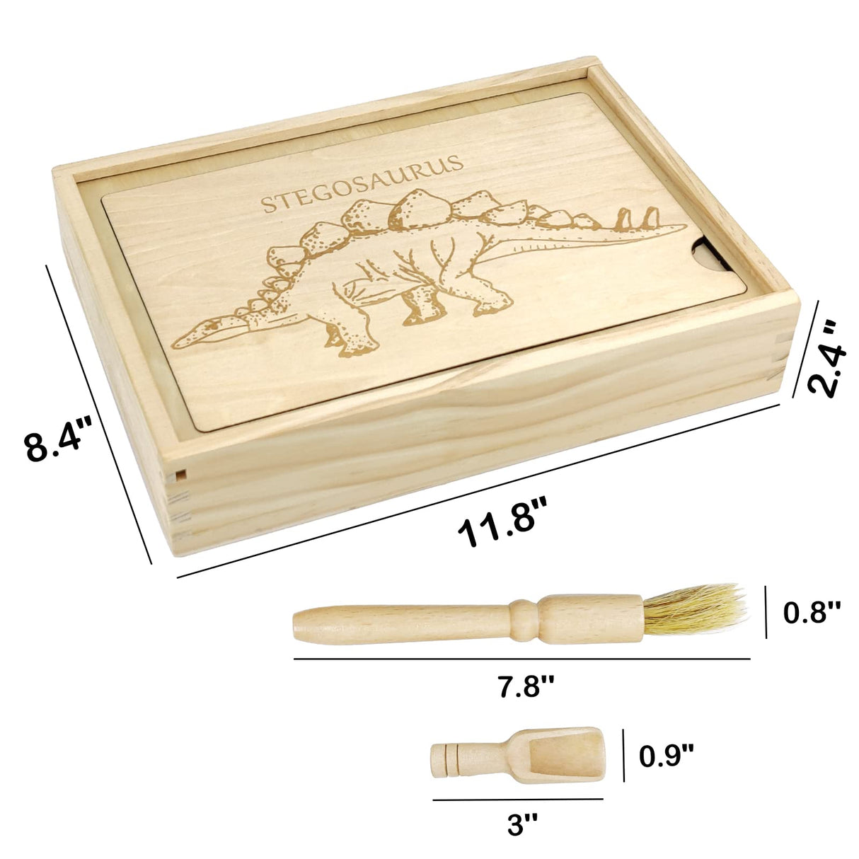 Dinosaur Excavation Archaeology Dig Kit for Kids, Fossil Explore Sensory Bin Toys, Dino Skeletons Bones Puzzle Game, Archaeology Science STEM Toys for Boys and Girls (Stegosaurus) Xylolin