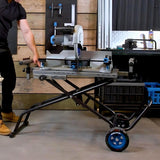 Evolution MCSSTAND | Mitering Chop Saw Stand with Powerlift Assist | Heavy-Duty Steel Frame | All-Terrain Wheels | Compatible with Evolution S355MCS, S380CPS, S355CPSL, EVOSAW380 | Gas-Strut Lift Evolution