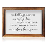 CHDITB The Best Things In Life Framed Wood Sign Plaque(16"×11"), Wooden Wall Table Sign with Scripture Bible Verse Quotes, Vintage Family Sign Housewarming for Home Bedroom Farmhouse Guest Room CHDITB