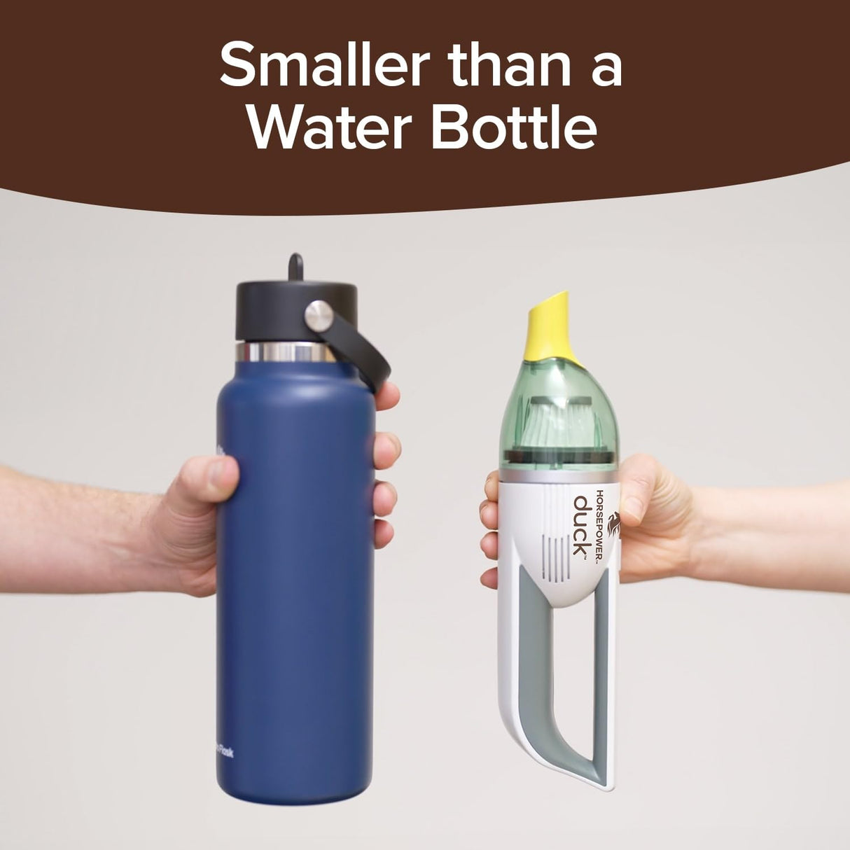 Duck Compact Cordless Vacuum by Horsepower, Ultra-Powerful, Strong Suction, AS-SEEN-ON-TV, Easy To Store, Rechargeable. Home, Auto, Pet Hair, Fits In Tiny Crevices, Includes Hose, Crevice Tool & Brush Horsepower