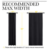 NICETOWN Halloween Black Blackout Curtain Blinds - Solid Thermal Insulated Window Treatment Blackout Drapes/Draperies for Bedroom (2 Panels, 42 inches Wide by 63 inches Long, Black) NICETOWN