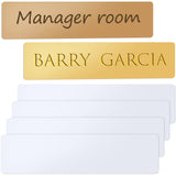 6 Pieces Sublimation Name Plates Blank Aluminum Name Card Personalized Custom Name Plate 2 x 10 Inches Blank Metal Name Tag Label for Nameplate, Doorplate, Desk Tag, Label Tag, Metal Sign Outus