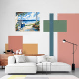 Beach Paint by Numbers Kit for Adults Beginner Landscape Oil Painting Kit Adult Paint by Number Kits on Canvas Ocean DIY Painting for Beginners Art by Numbers for Gifts Home Wall Decor 16x20 Inch obterie