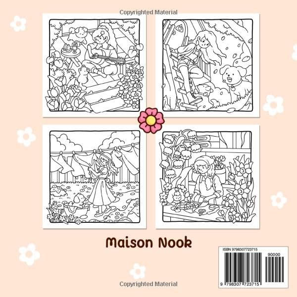 Simple Joys: A Coloring Book for Adults and Teens Featuring Cozy Girl Moments and Cute Daily Activities for Relaxation and Stress Relief WoodArtSupply